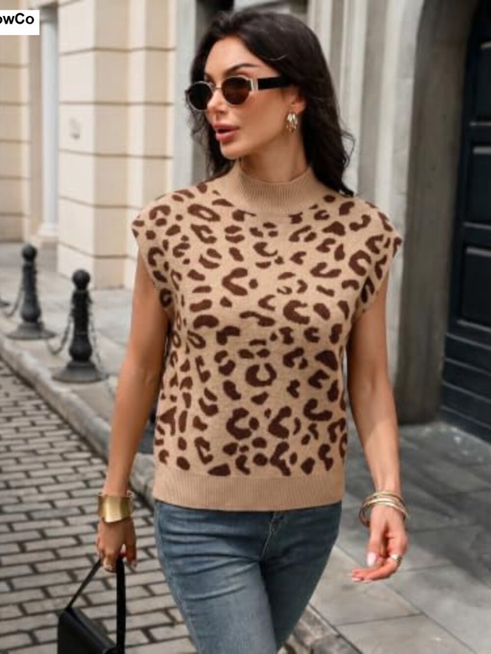 ZAFUL Mock Neck Sweater Vest Sleeveless Knit Pullover Fall Layering Top - Picture 5 of 6